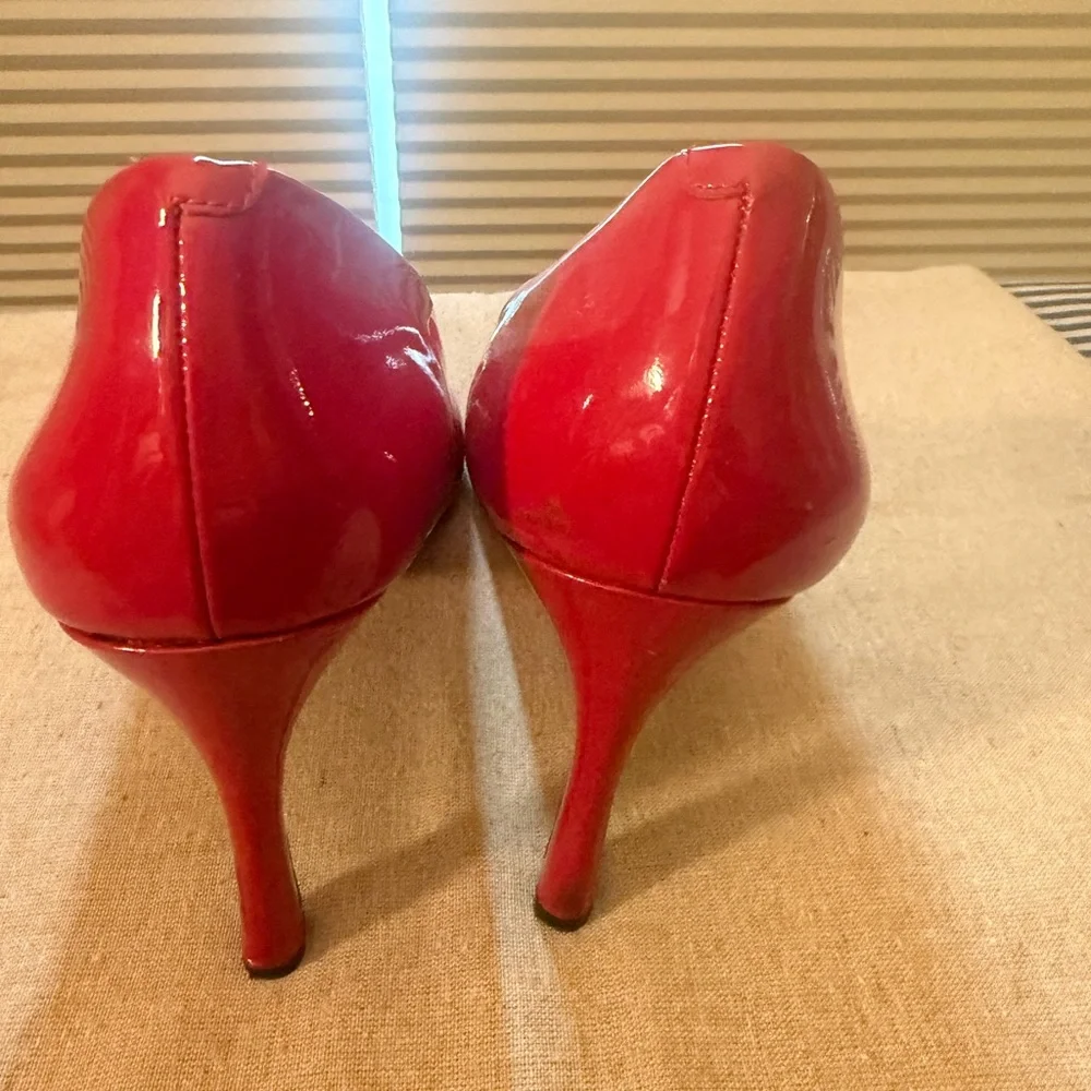 Nine West Red Patent Leather Heels - Picture 2 of 4